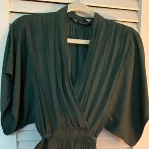 Beautiful forrest green kimono type dress